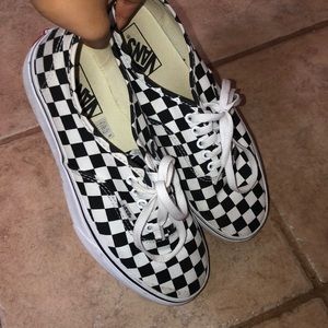 Platform Checkered Vans